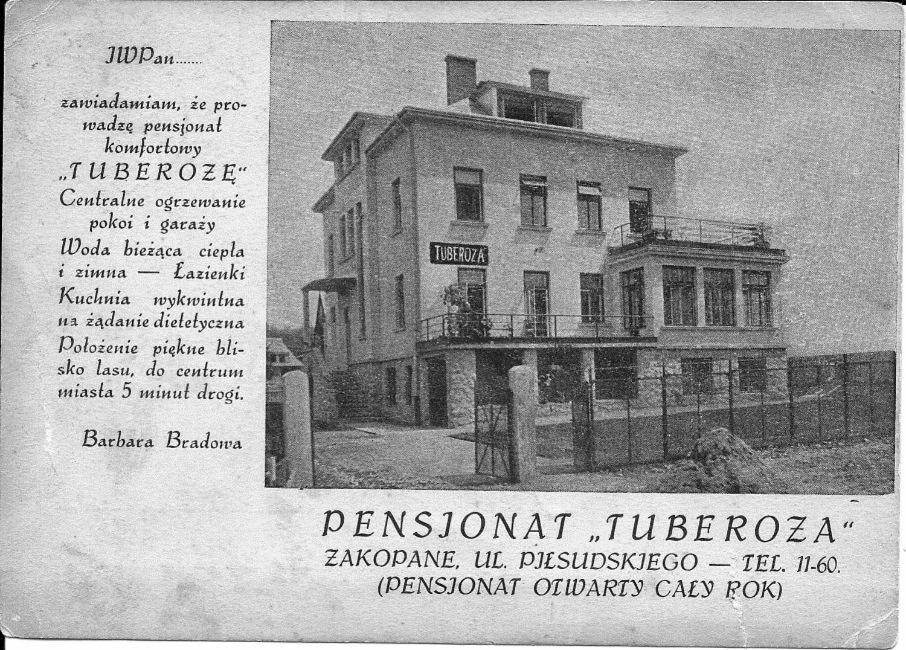 Tuberoza Bed and Breakfast Zakopane Exteriör bild